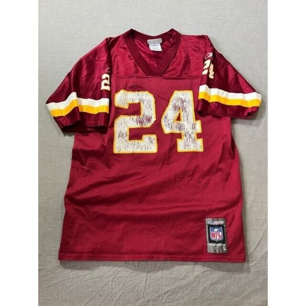 Washington Redskins Champ Bailey Jersey Boys Large Red Short Sleeve Pullover.
